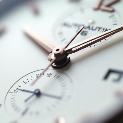 Close-up of the Automatik Datum watch face, highlighting the integrated date window.